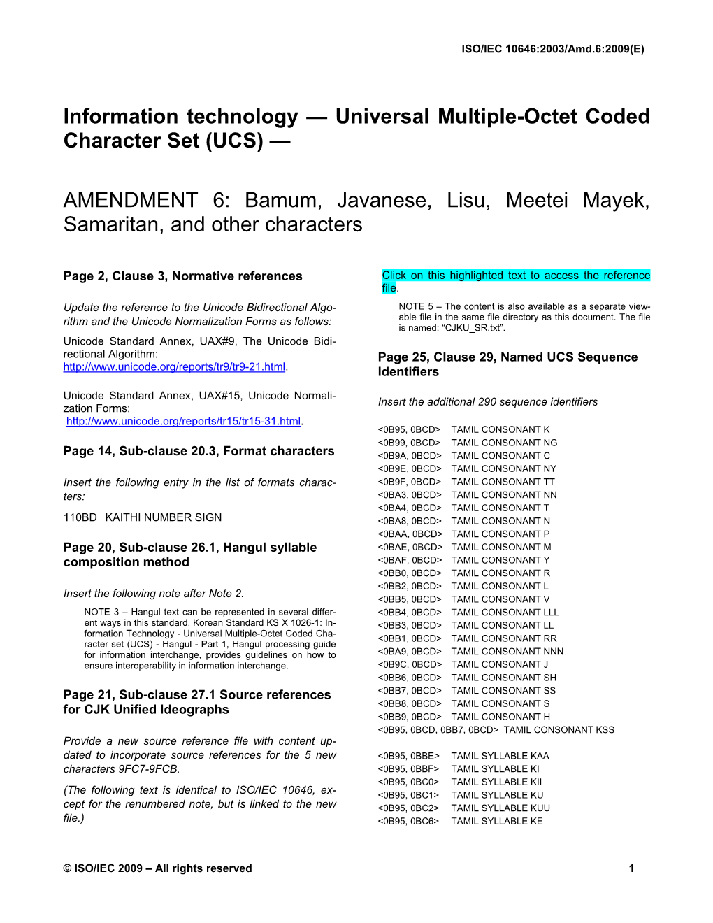 ISO/IEC International Standard 10646-1