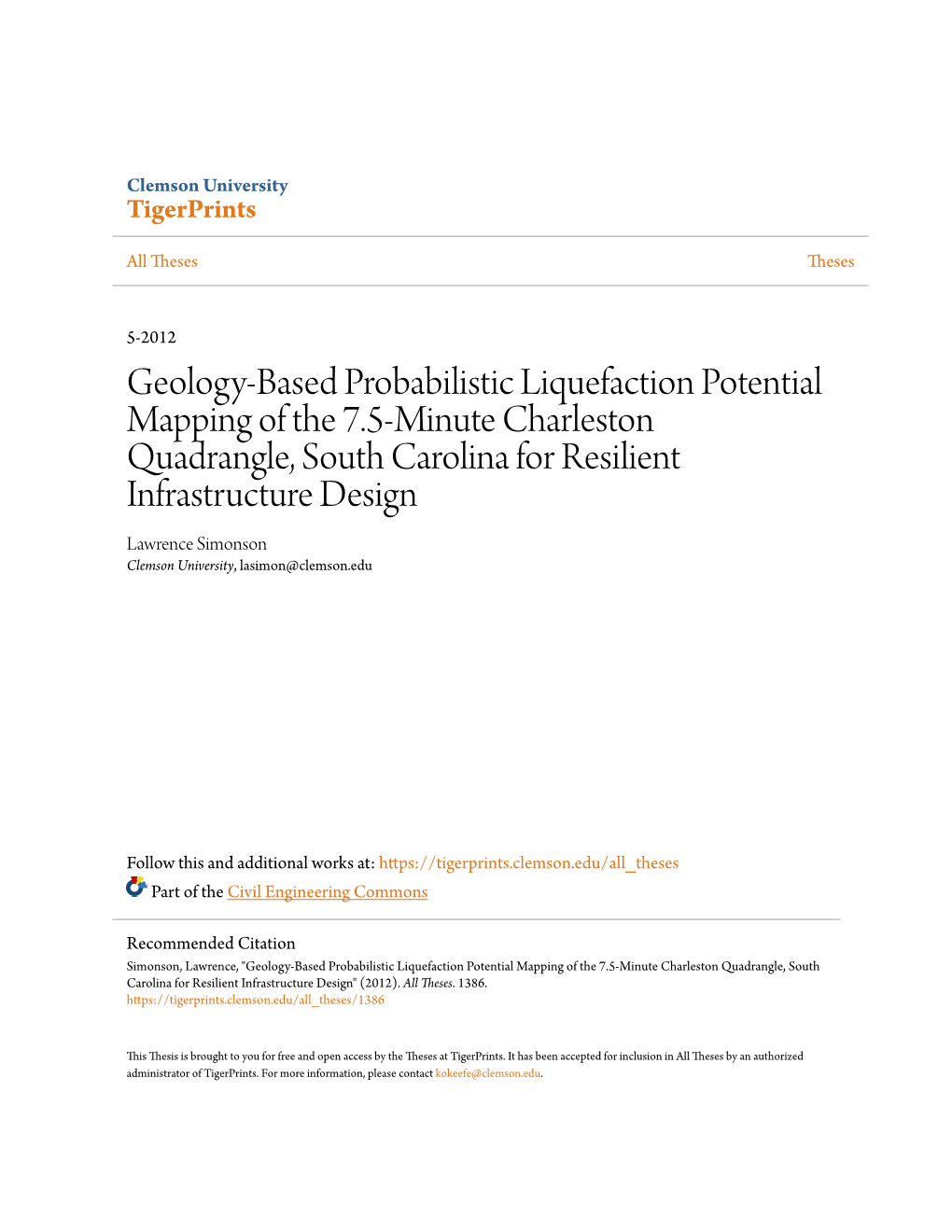 Geology-Based Probabilistic Liquefaction Potential Mapping Of