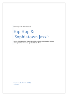 Sophiatown Jazz’