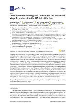 Interferometer Sensing and Control for the Advanced Virgo Experiment in the O3 Scientiﬁc Run