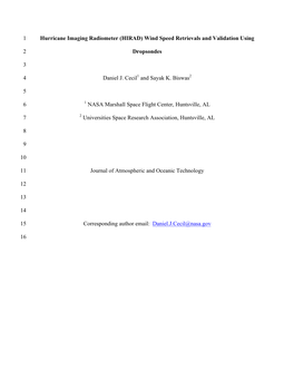 Hurricane Imaging Radiometer (HIRAD) Wind Speed Retrievals and Validation Using