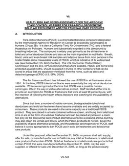 2004-06-24 Chapter 7 California Consumer Products Regulations and Method 310 and Adoption of a Proposed Airborne