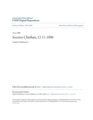 Socorro Chieftain, 12-11-1896 Chieftain Publishing Co