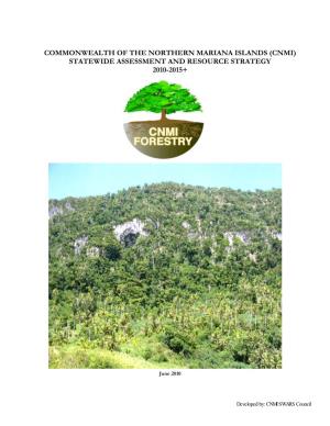 Commonwealth of the Northern Mariana Islands (Cnmi) Statewide Assessment and Resource Strategy 2010-2015+