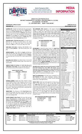 04-29-2015 Angels Game Notes