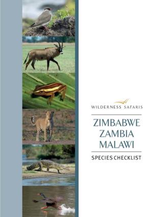 Zimbabwe Zambia Malawi Species Checklist Africa Vegetation Map