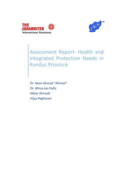 Health and Integrated Protection Needs in Kunduz Province