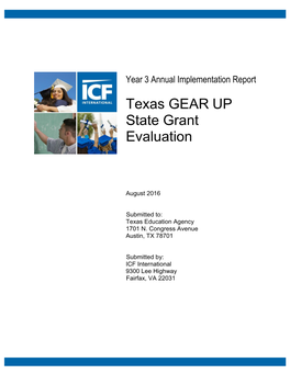 Texas GEAR up State Grant Evaluation