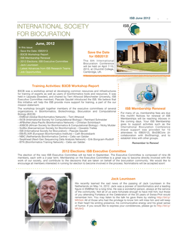 ISB Newsletter