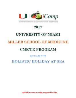 2017 University of Miami Miller School of Medicine Cme/Ce
