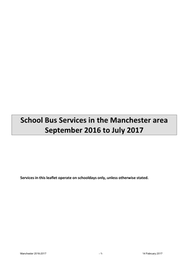 School Bus Services in the Manchester Area