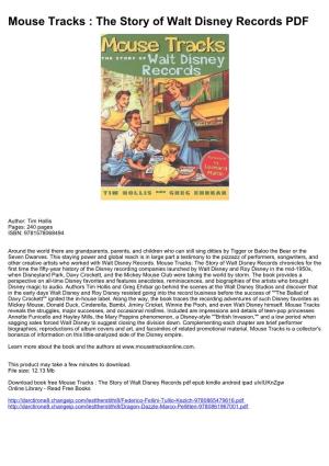 Mouse Tracks : the Story of Walt Disney Records PDF