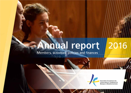 Members, Activities, Policies and Finances About the AEC Annual Report 2015 Table of Contents