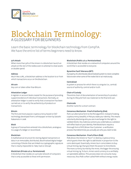 Blockchain Terminology: a GLOSSARY for BEGINNERS