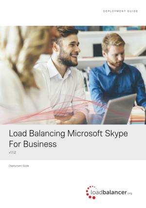 Load Balancing Microsoft Skype for Business V1.1.2
