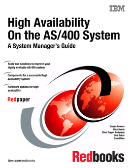High Availability on the AS/400 System a System Manager’S Guide