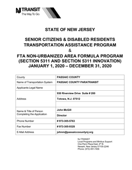 State of New Jersey Senior Citizens