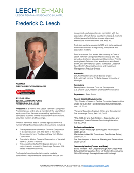 Frederick C. Leech