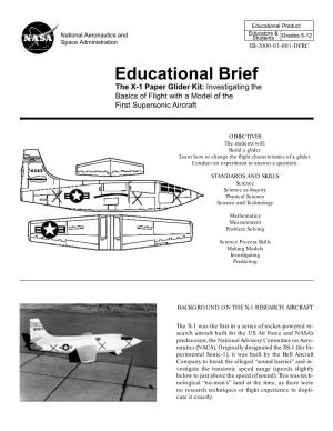 X-1Paper Glider Kit
