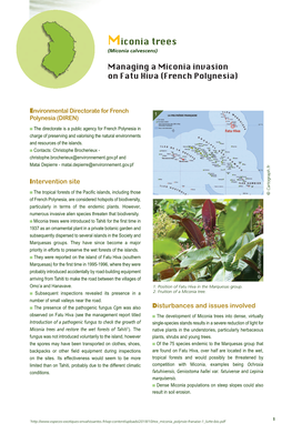 Managing a Miconia Invasion on Fatu Hiva (French Polynesia)