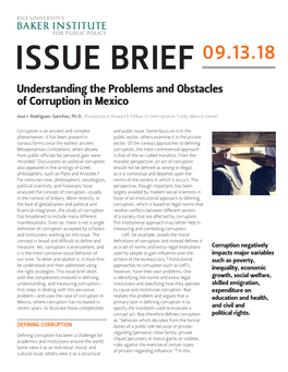 Understanding the Problems and Obstacles of Corruption in Mexico