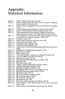 Appendix: Statistical Information