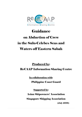 Guidance on Abduction of Crew in Sulu-Celebes Seas