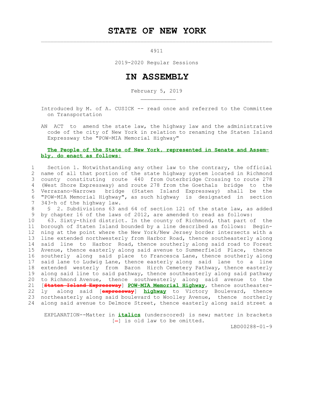 State of New York in Assembly