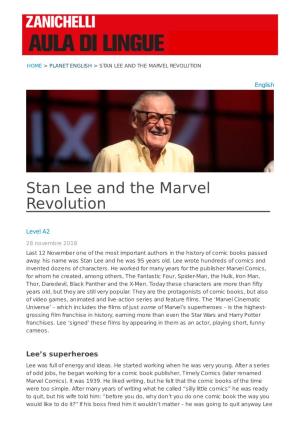 Stan Lee and the Marvel Revolution