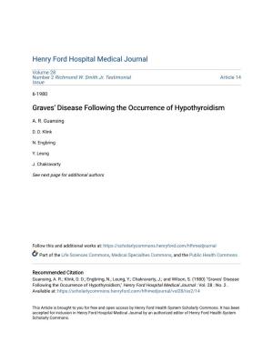 Graves' Disease Following the Occurrence of Hypothyroidism