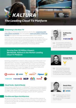 The Leading Cloud TV Platform