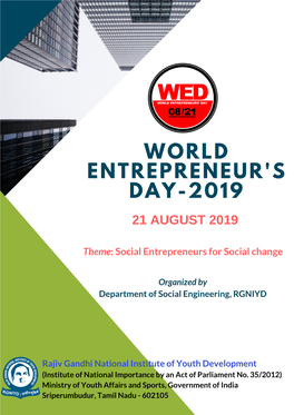World Entrepreneur's Day-2019 21 August 2019