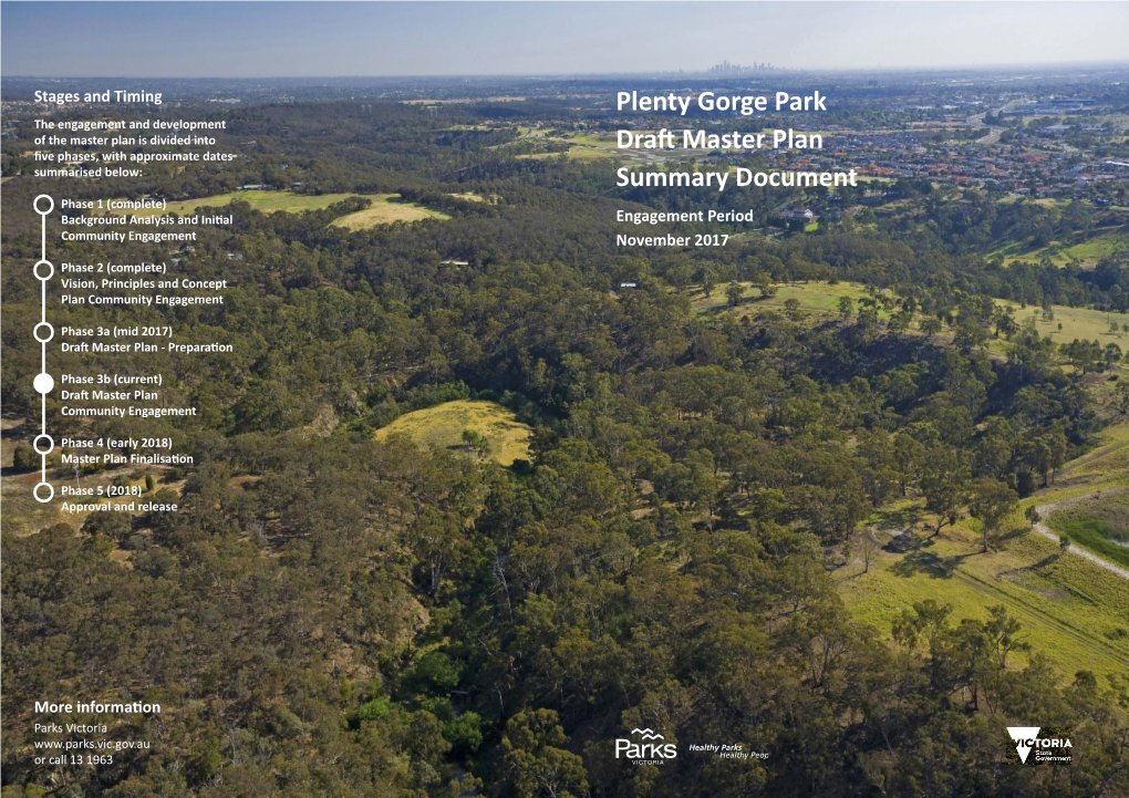 Plenty Gorge Park Draft Master Plan Summary Document