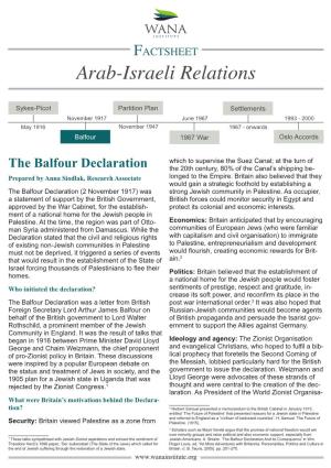 Arab-Israeli Relations