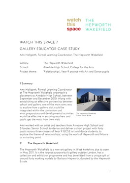 Watch This Space 7 Gallery Educator Case Study