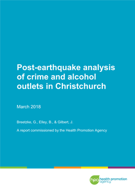 Post-Earthquake Analysis of Crime and Alcohol Outlets in Christchurch