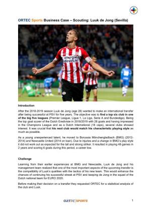 ORTEC Sports Business Case – Scouting: Luuk De Jong (Sevilla)