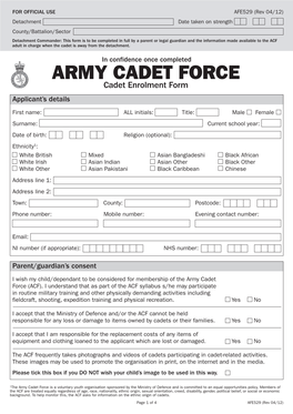 Army Cadet Form:Layout 1 20/4/12 08:43 Page 1