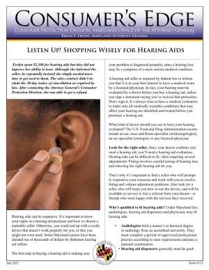Shopping Wisely for Hearing Aids