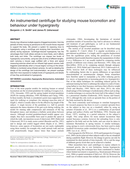 An Instrumented Centrifuge for Studying Mouse Locomotion and Behaviour Under Hypergravity Benjamin J