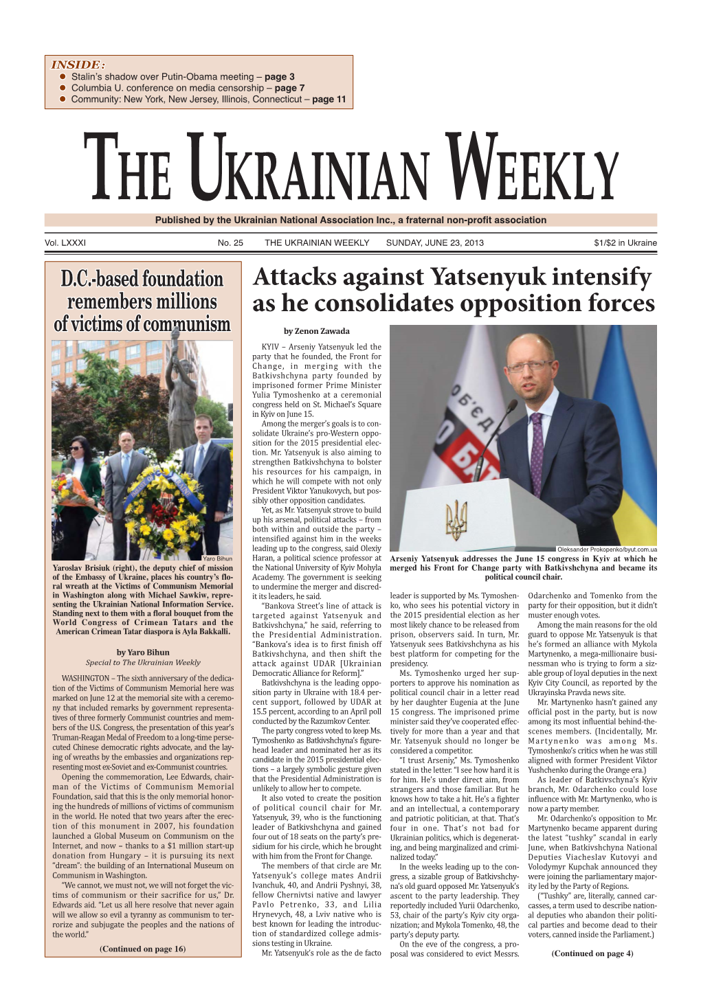 The Ukrainian Weekly 2013, No.25