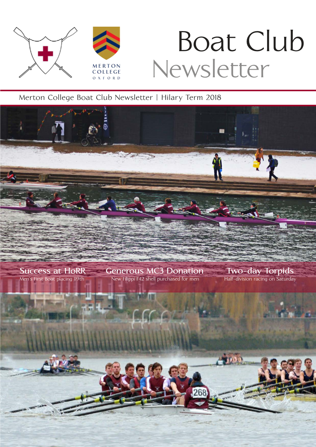 Newsletter Merton College Boat Club Newsletter | Hilary Term 2018