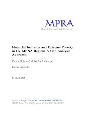 Financial Inclusion and Extreme Poverty in the MENA Region: a Gap Analysis Approach