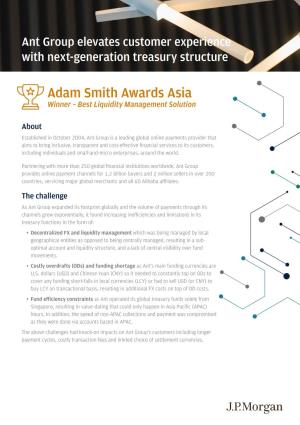 Adam Smith Awards Asia Winner – Best Liquidity Management Solution