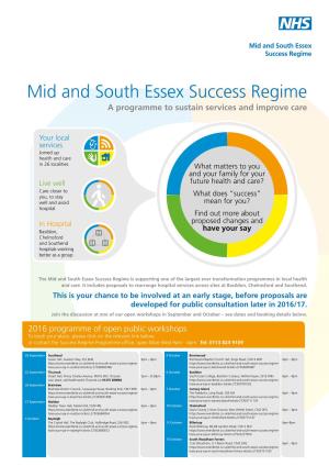 Mid and South Essex Success Regime