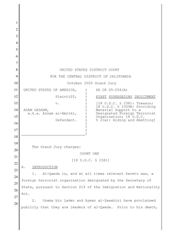 FIRST SUPERSEDING INDICTMENT ) 13 V