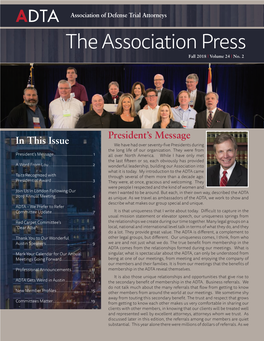 The Association Press Fall 2018 | Volume 24 | No