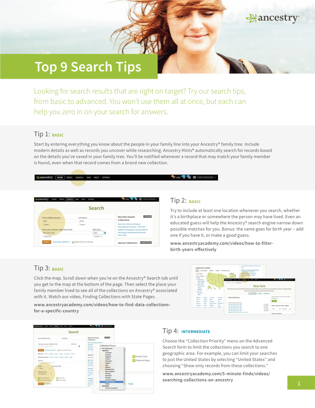 Ancestry® Search Tips