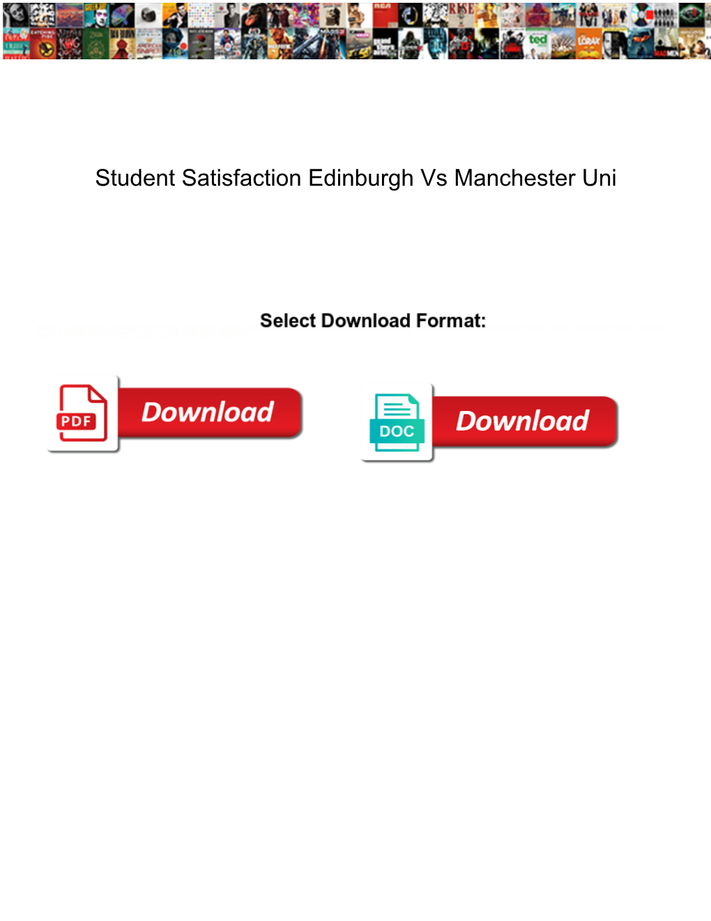 Student Satisfaction Edinburgh Vs Manchester Uni