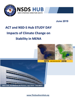 ACT and NSD-S Hub STUDY DAY Impacts of Climate Change On